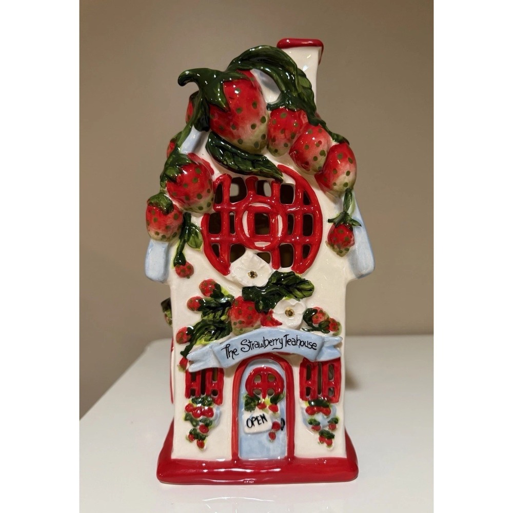 Blue Sky Clayworks STRAWBERRY TEAHOUSE  Candle House NEW RELEASE!